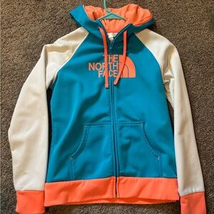 The North Face Vibrant Blue and Coral Jacket